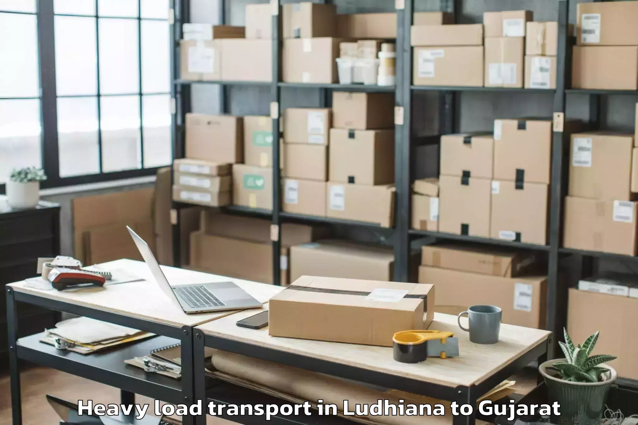 Hassle-Free Ludhiana to Adalaj Heavy Load Transport